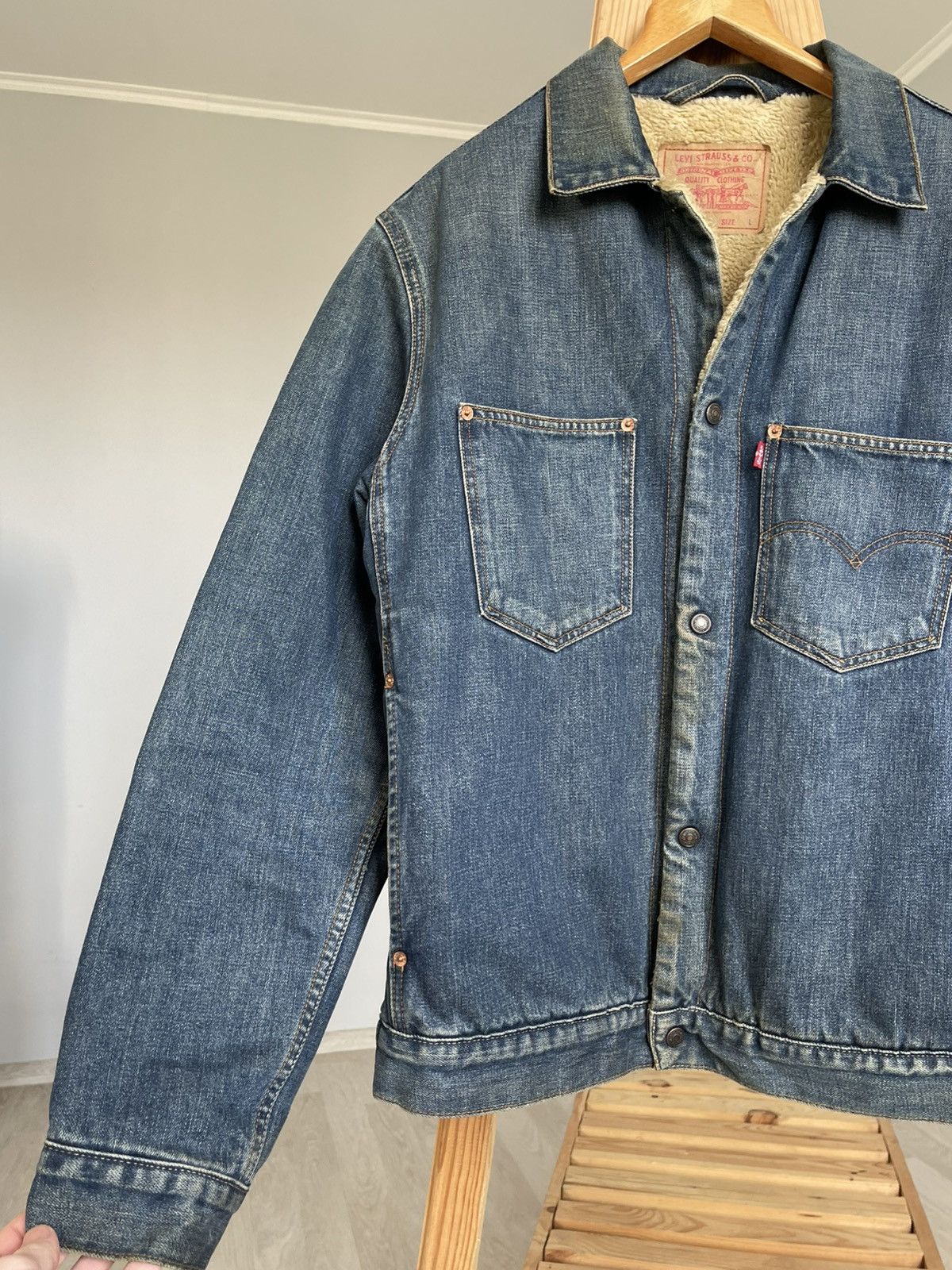 Levi's Vintage Levi's Fur Lined Denim Sherpa Trucker Jacket 71511 Size US L / EU 52-54 / 3 - 7 Thumbnail
