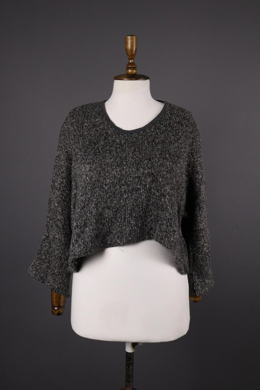 Designer Sarah Santos Gray Wool Oversized Sweater Size XЧXL / 3XL Size 3XL / US 20-22 - 1 Thumbnail