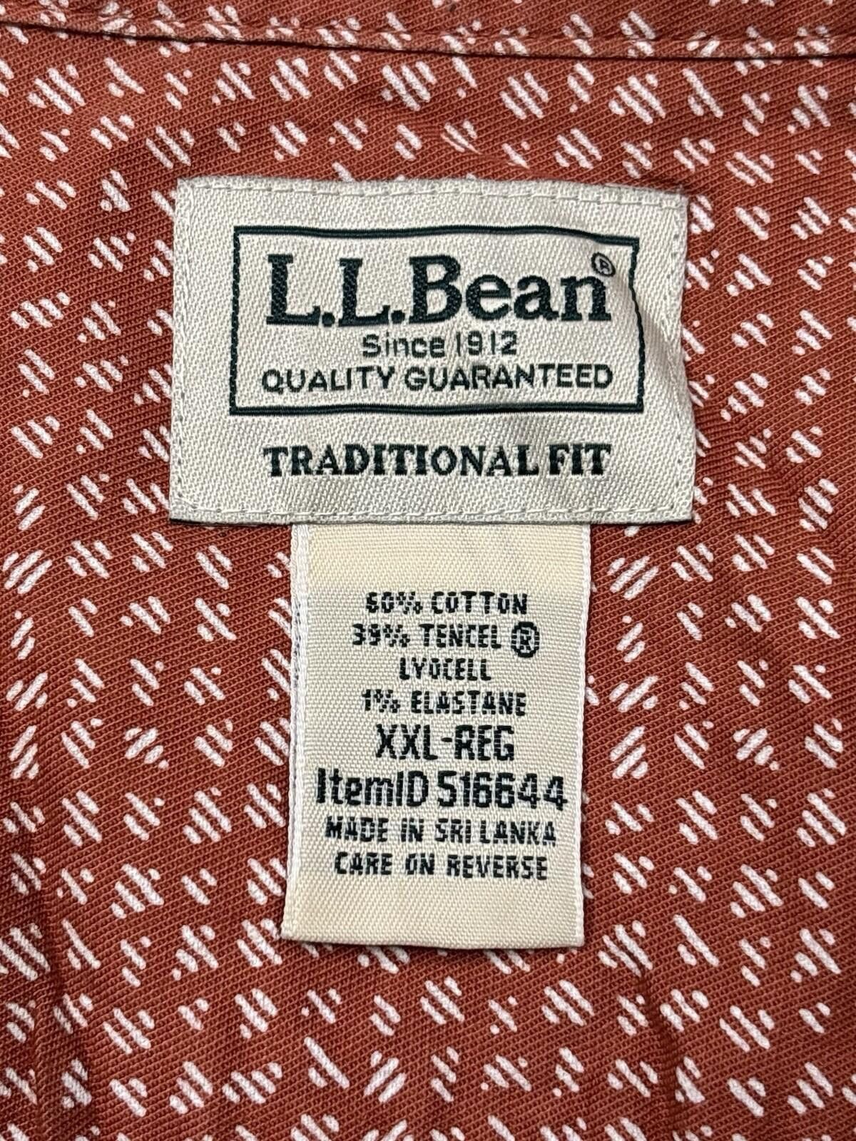 L.L. Bean LL Bean Shirt Mens 2XL Lakewashed Camp Stretch Geometric Size US XXL / EU 58 / 5 - 2 Thumbnail