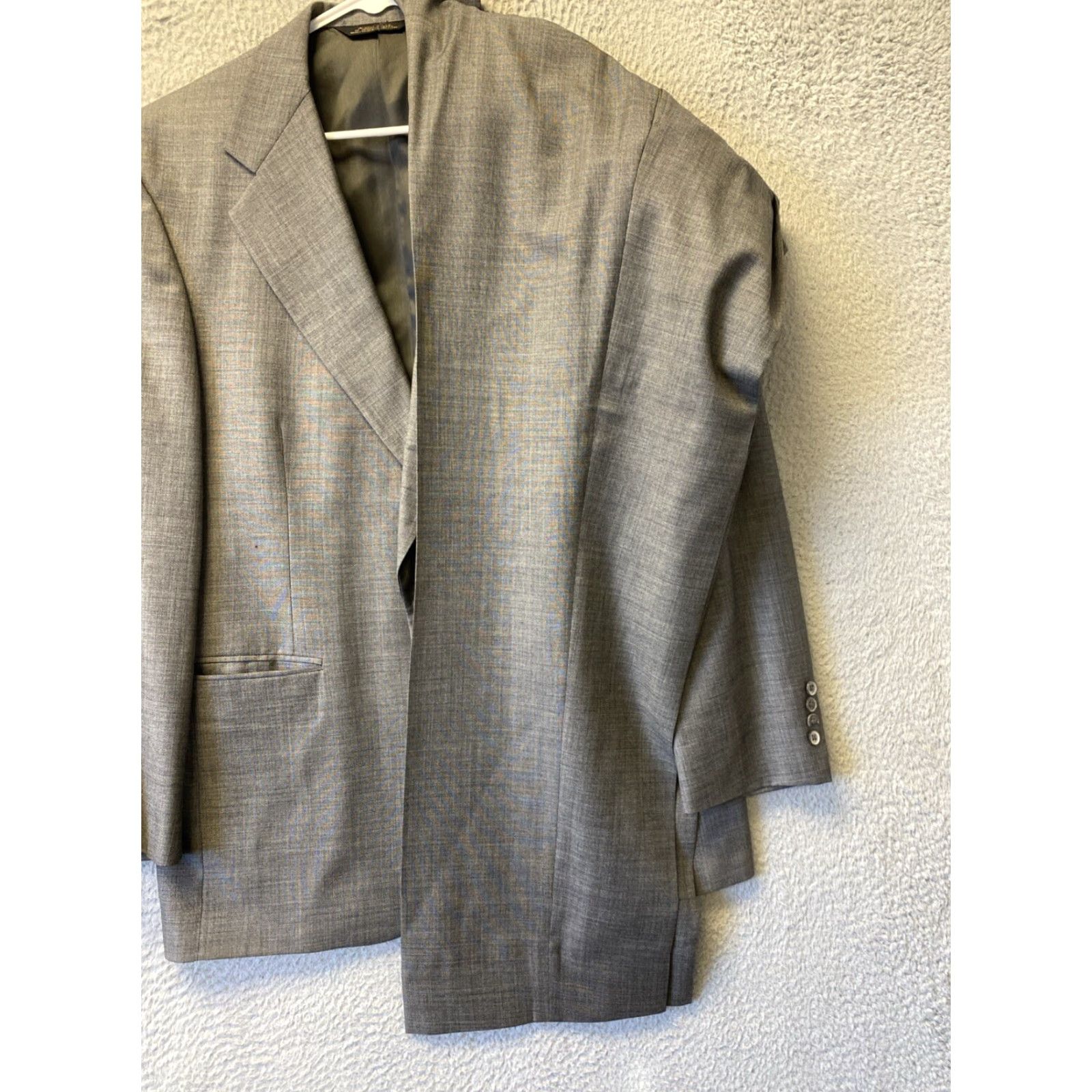 Vintage VINTAGE H Oritsky Suit Mens 40R Gray Wool Two Button Single Breast 36X32 Pants/71-59 Size 40R - 2 Thumbnail