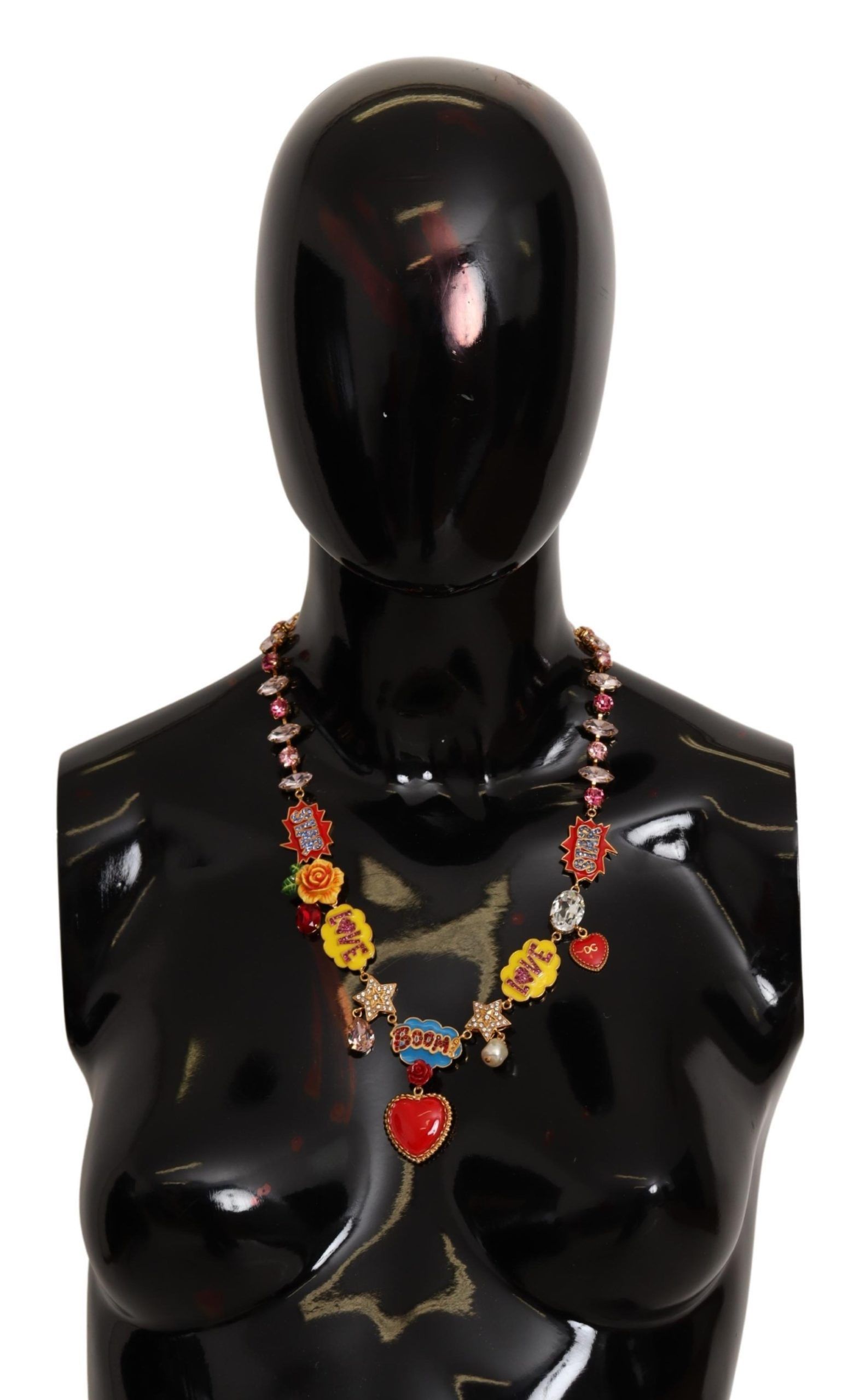Dolce & Gabbana Charm Necklace with Hand-Painted Women's Elements Size ONE SIZE - 1 Thumbnail