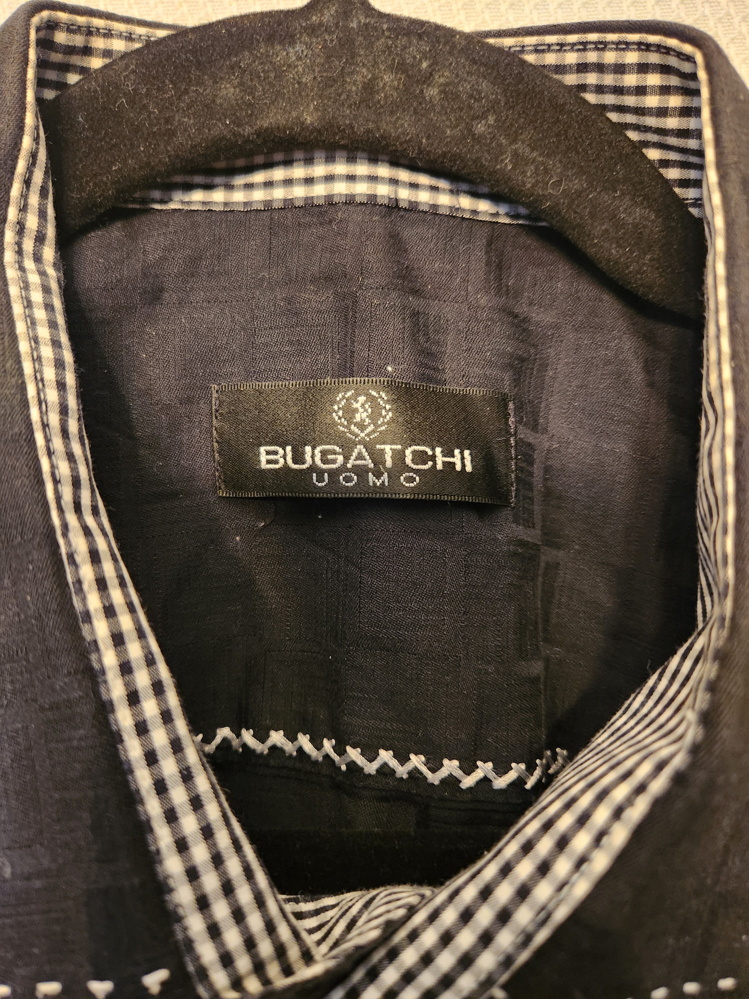 BUGATCHI 100% Cotton Button Front Long Sleeve Shirt Size US XL / EU 56 / 4 - 4 Thumbnail