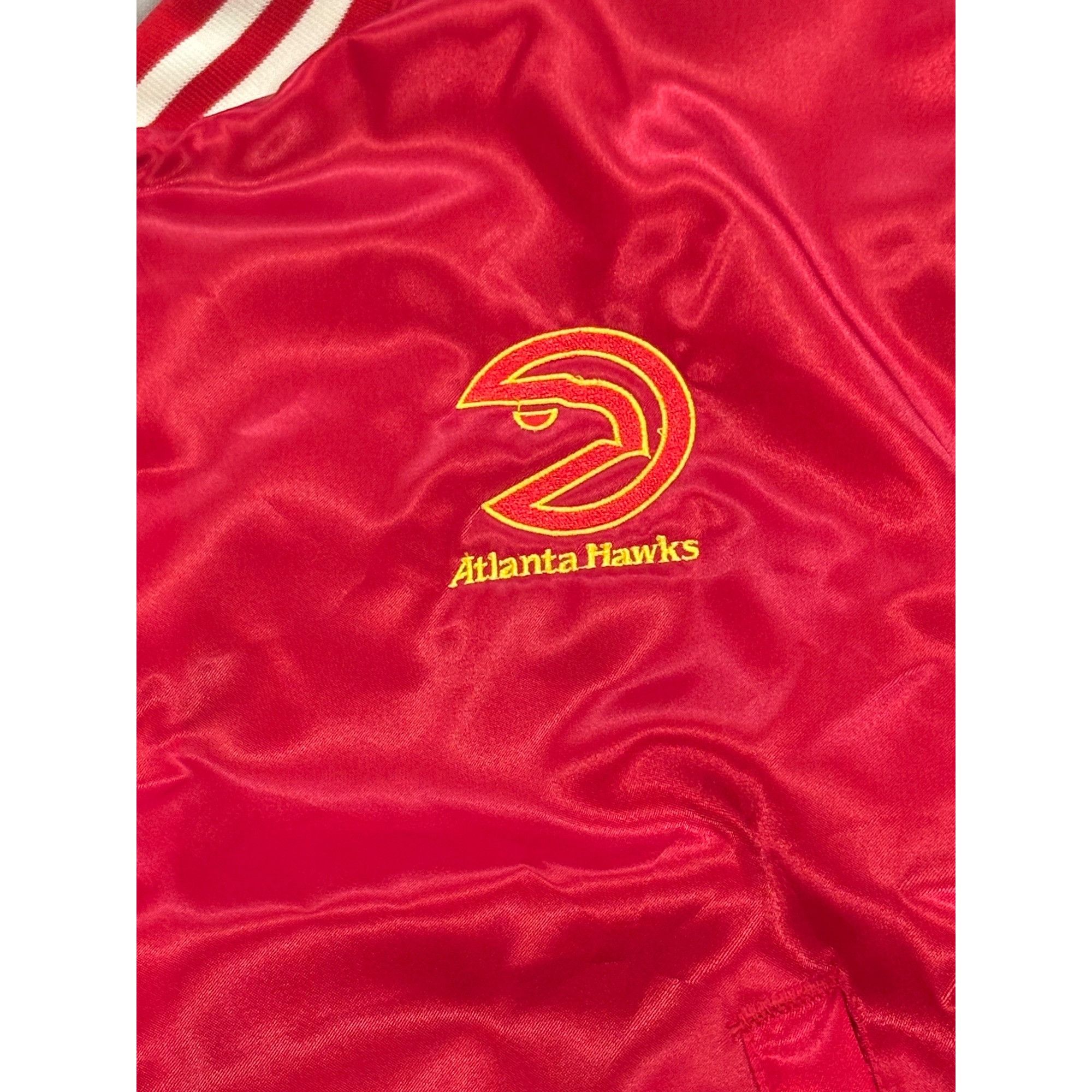 Swingster Deadstock Vintage 1980's Swingster Atlanta Hawks NBA Satin J Size US L / EU 52-54 / 3 - 5 Thumbnail