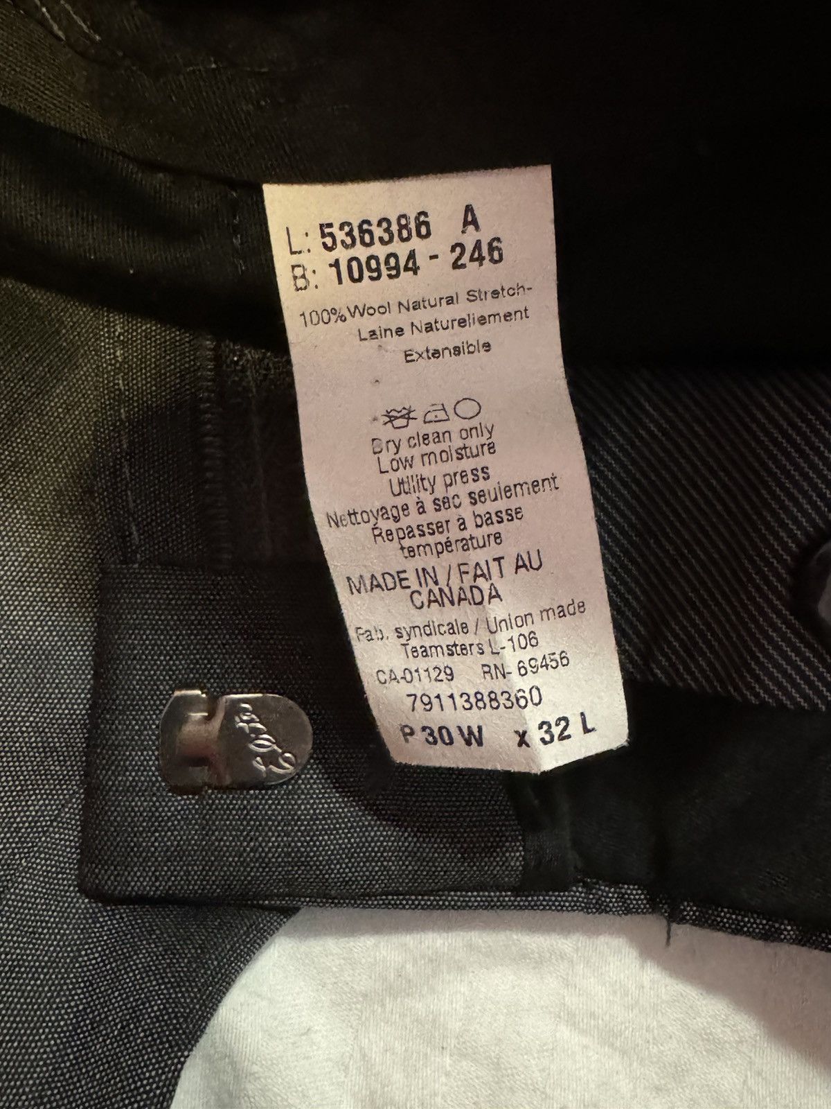 DKNY MENS SUIT PANTS DKNY LIANE WOOL 30x32 Size US 32 / EU 48 - 4 Thumbnail