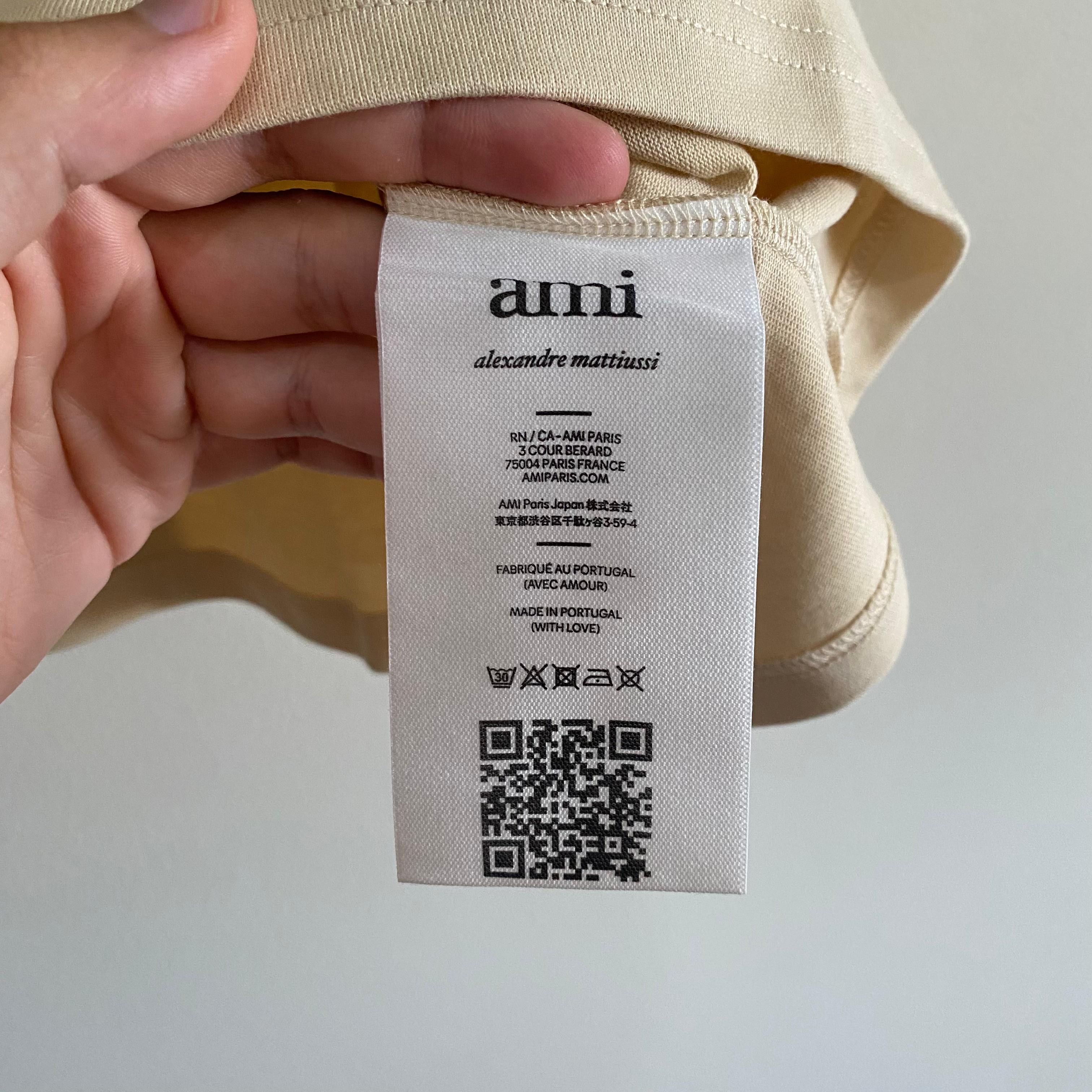 AMI Beige Tonal Embroidered Ami de Couer Logo T-Shirt Size US M / EU 48-50 / 2 - 6 Thumbnail