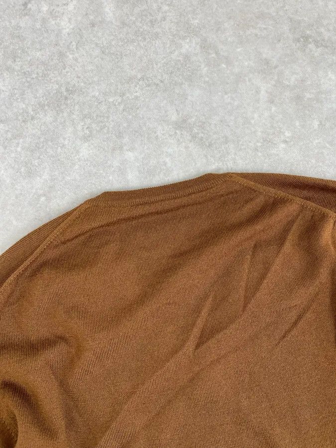Gucci 2010s Gucci Brown Wool V-Neck Sweater Size US M / EU 48-50 / 2 - 7 Thumbnail