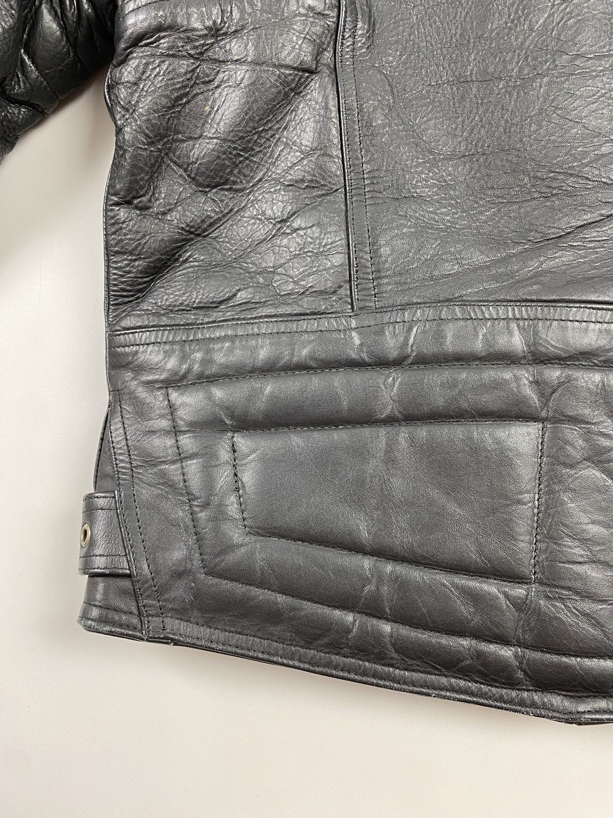 Vintage 1990’s Vintage Euro Style Heavy Leather Biker Jacket Size US M / EU 48-50 / 2 - 21 Thumbnail