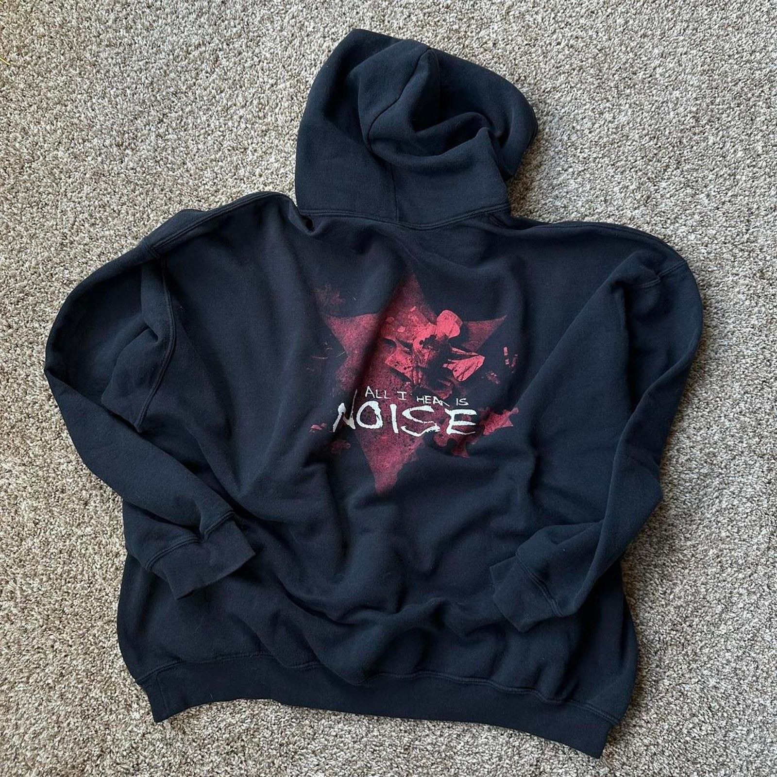 Band Tees × Vintage Vintage Y2K Black Rock In Flames Band Hoodie Sweatshirt Size US XXL / EU 58 / 5 - 1 Thumbnail