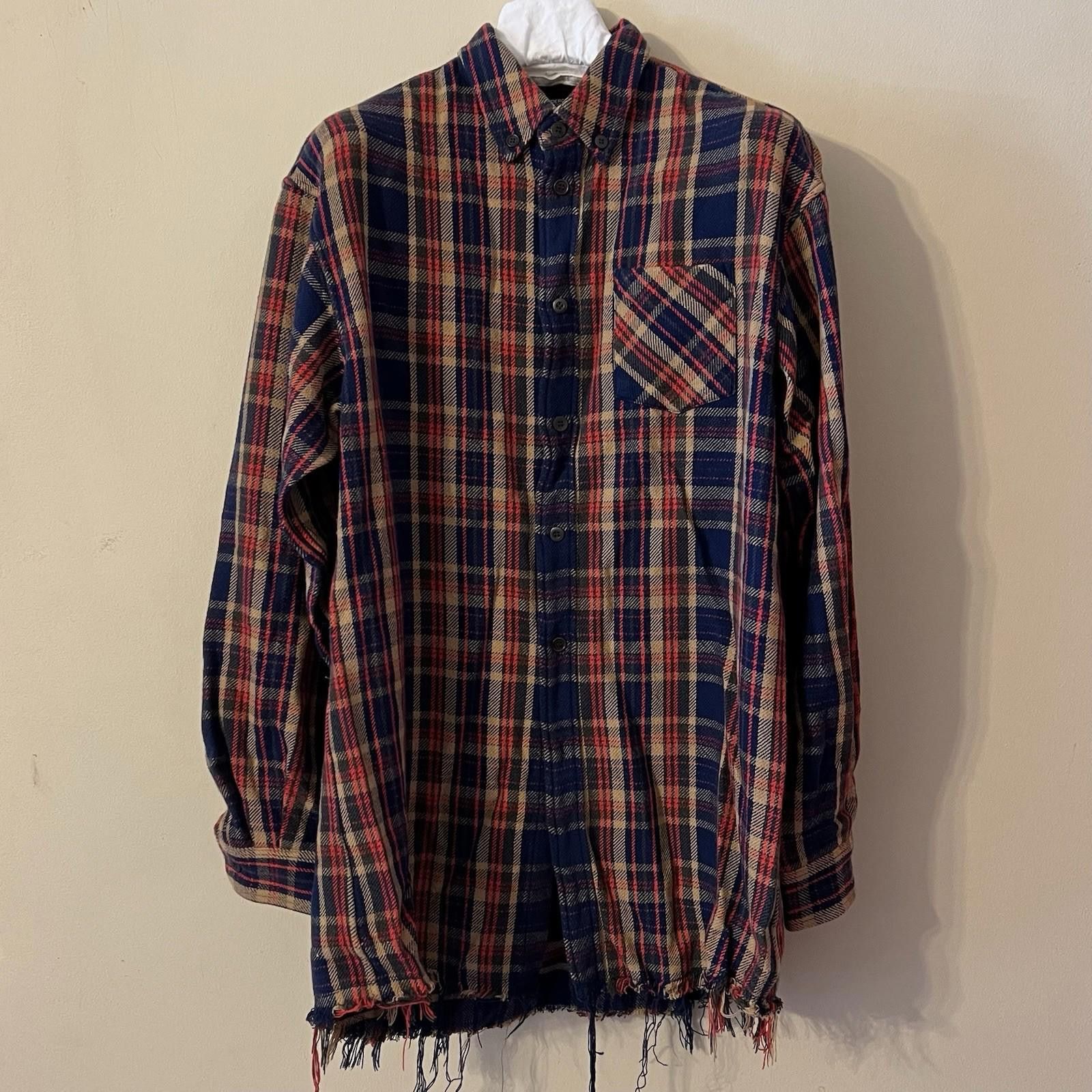Undercover Jun Takahashi Oversized Flannel Plaid Shirt