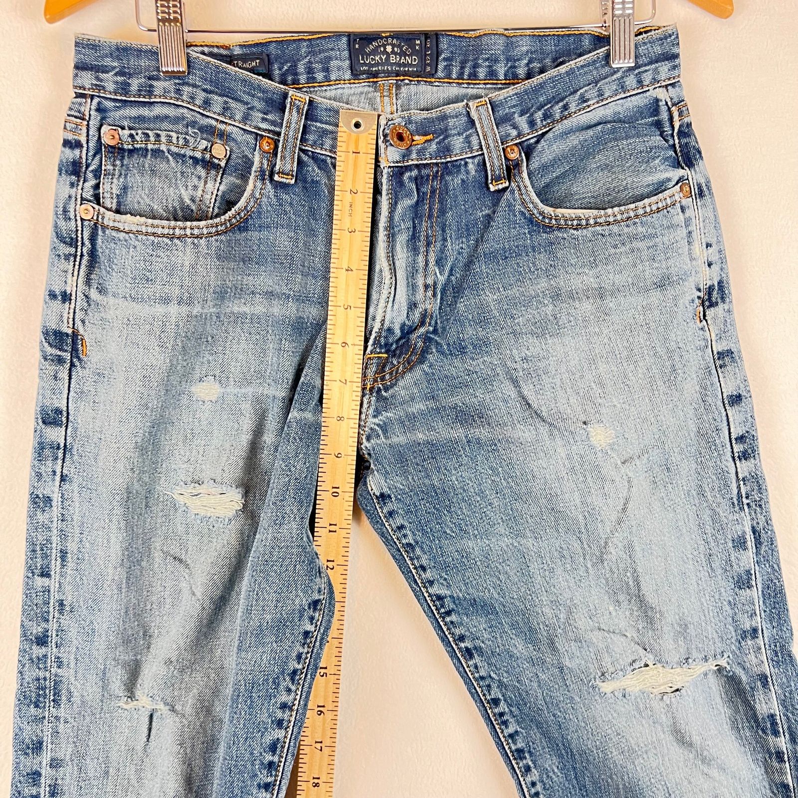 Lucky Brand Lucky Brand Jeans Men 32x30 Blue 221 Straight Mid Rise Denim Size US 32 / EU 48 - 7 Thumbnail