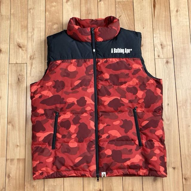 Bape BAPE Red Camo Puffer Down Vest a bathing ape Size US XL / EU 56 / 4 - 1 Thumbnail