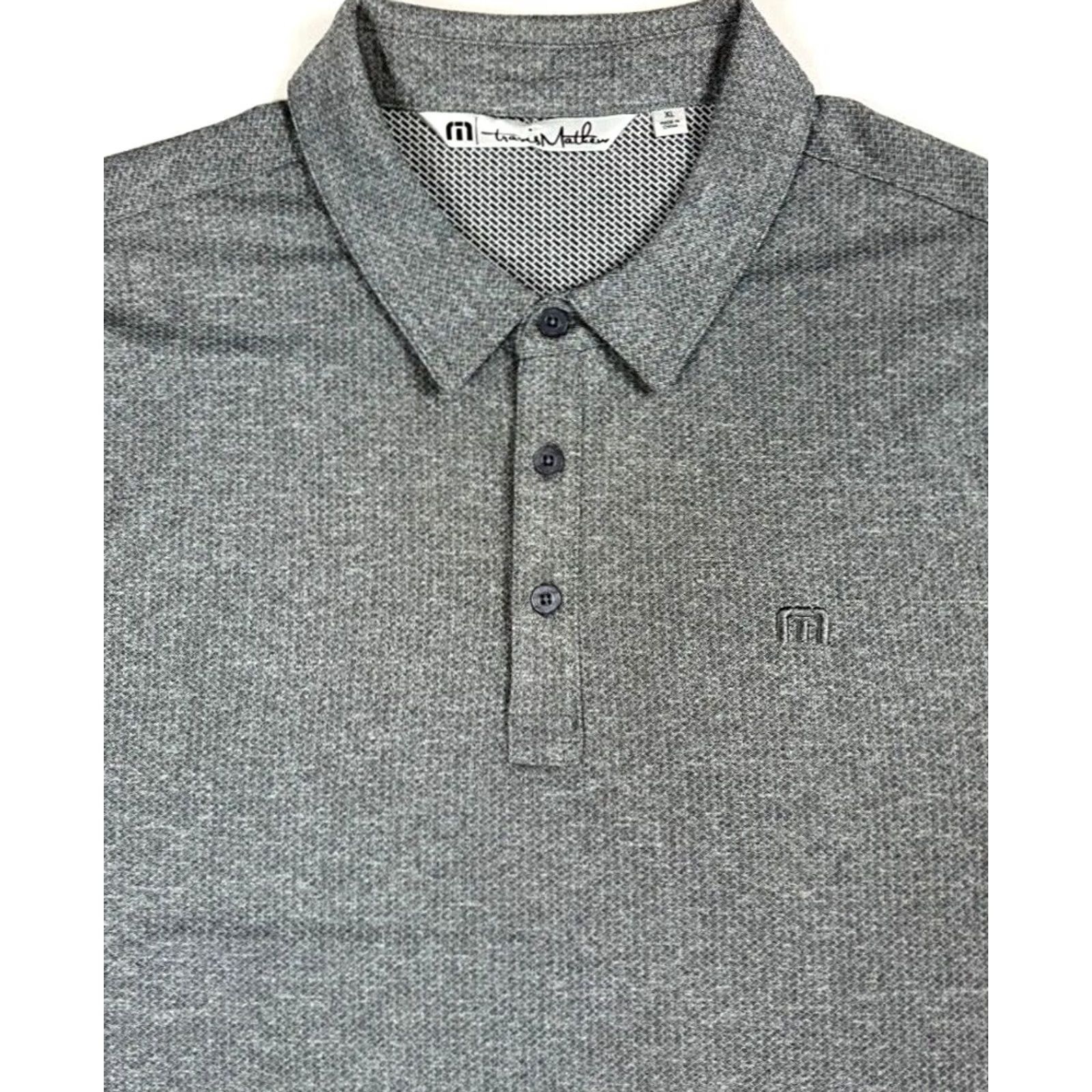 TravisMathew Travis Mathew Polo Shirt Men’s XL Gray Sponsor Logo Short Sleeve Collared Golf Sports 100% Polyester Casual Shirt Size US XL / EU 56 / 4 - 3 Thumbnail