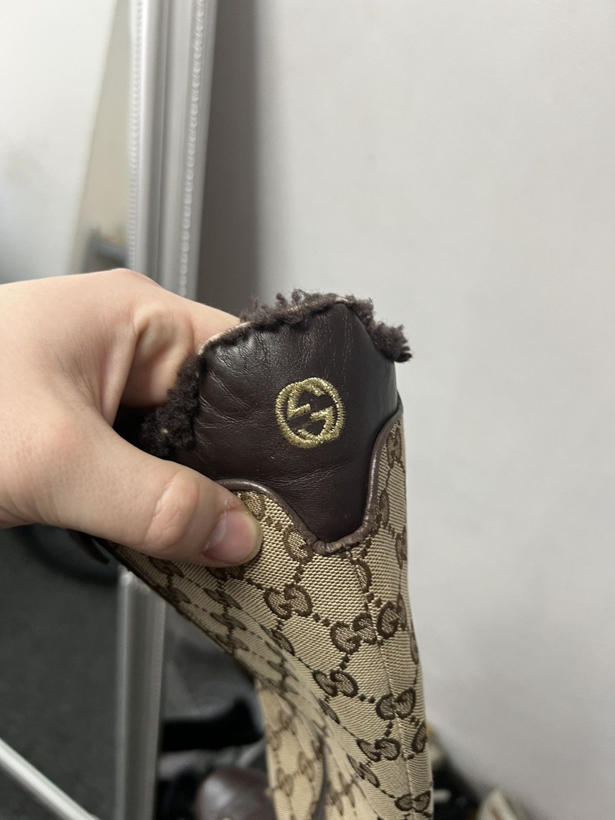 Gucci Vintage Boots Gucci Monogram Leather Luxury Size US 6.5 / IT 36.5 - 6 Thumbnail