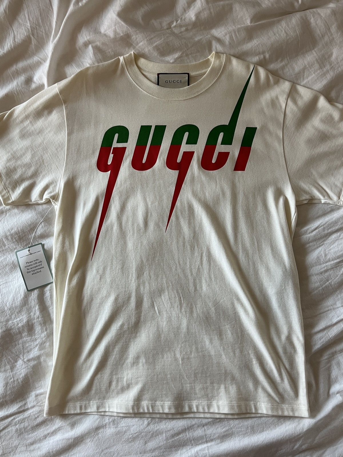 Gucci Gucci Blade Logo T-shirt Size US S / EU 44-46 / 1 - 1 Thumbnail