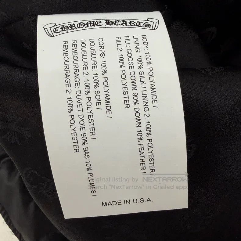 Chrome Hearts CHROME HEARTS Size S Black down vest Size US S / EU 44-46 / 1 - 5 Thumbnail