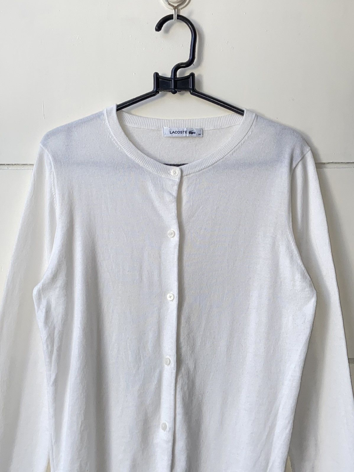 Lacoste LACOSTE White Cardigan Size US XS / EU 42 / 0 - 2 Thumbnail