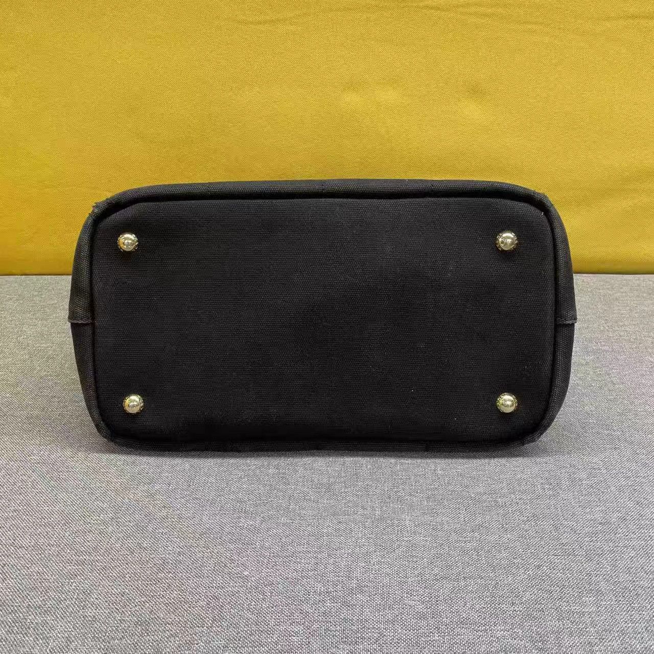 Prada Prada Black Denim Canvas Small Beach Bag K15 Size ONE SIZE - 5 Thumbnail