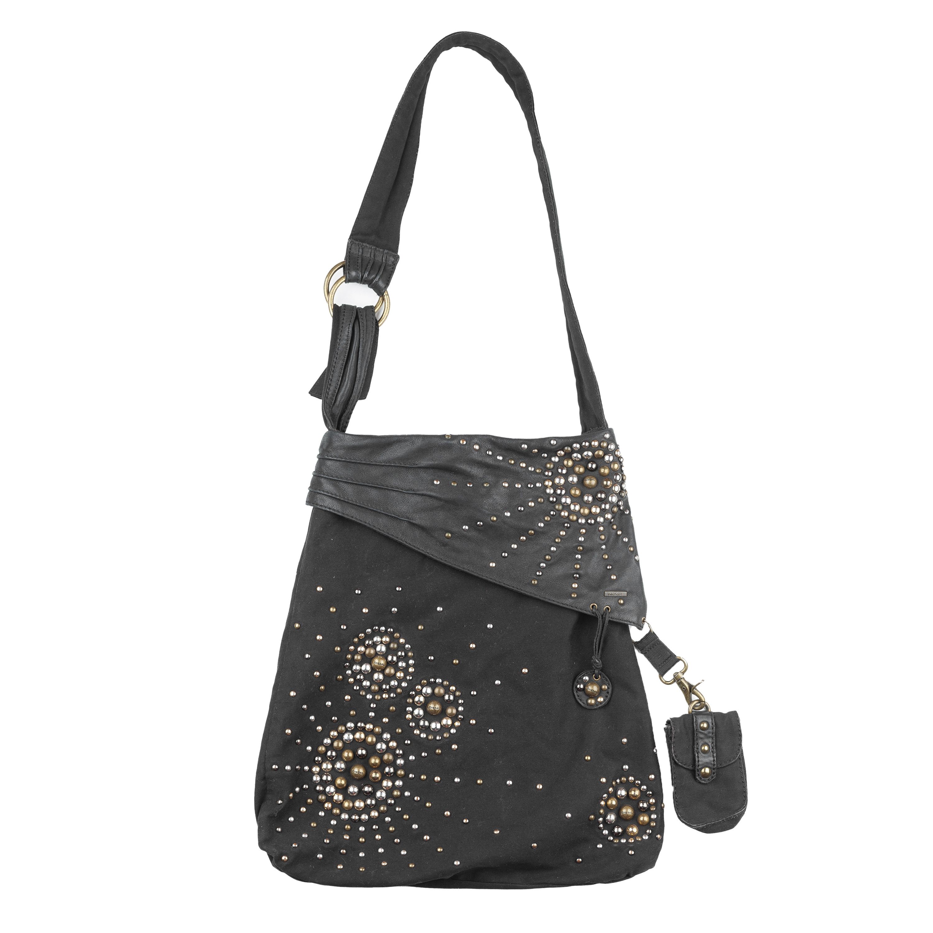 Diesel × Diesel Black Gold Diesel Studded Crossbody Black Denim Leather Vintage Bag Size ONE SIZE - 1 Thumbnail