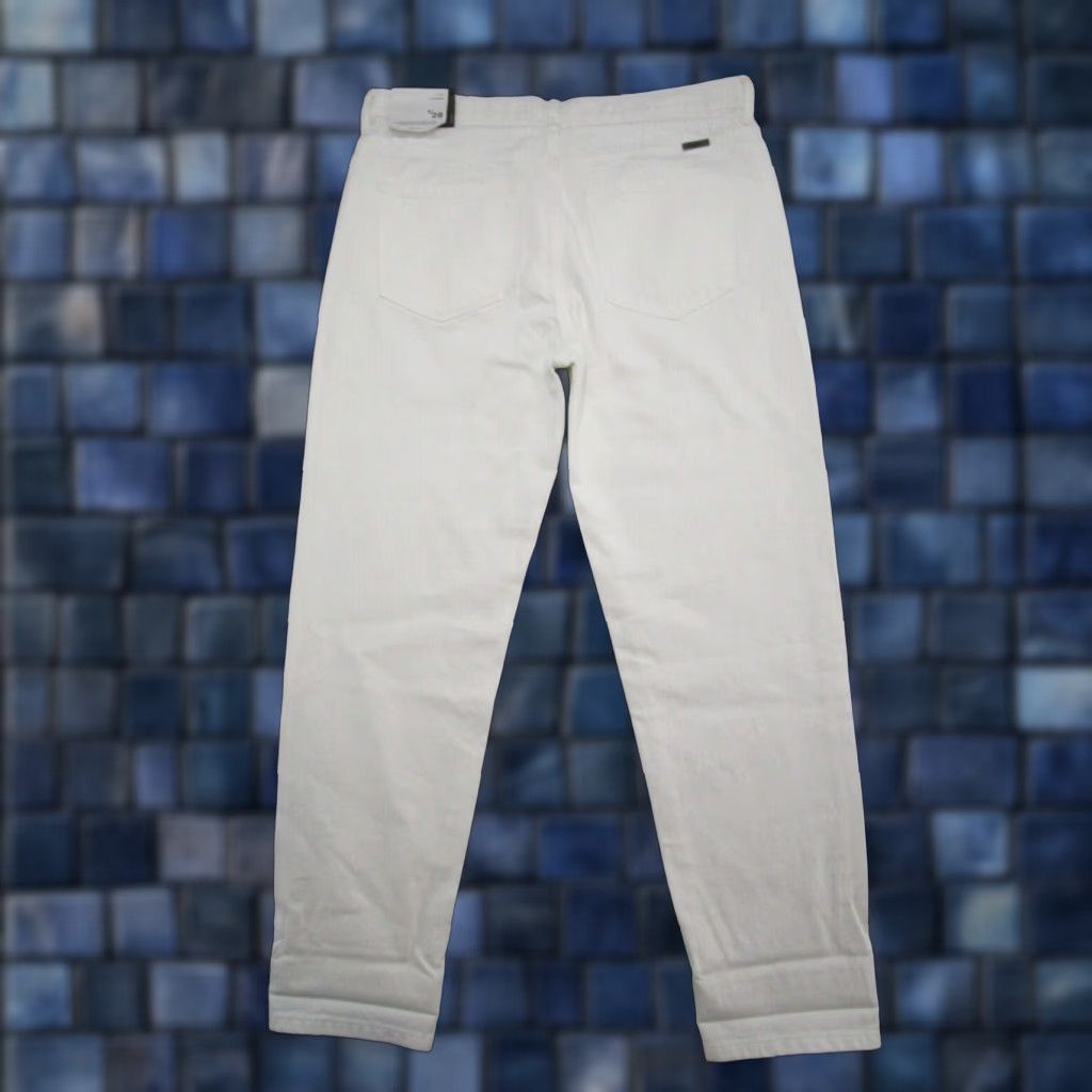 Vintage Kancan Women's Jeans Drawstring White Denim Relaxed Fit 9/28 Size Stretch NEW Size 30" / US 8 / IT 44 - 1 Thumbnail