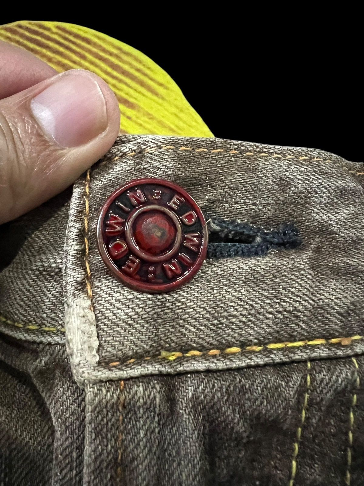 Edwin 💥FLARE💥VINTAGE EDWIN 503 BLUE TRIP FADED DENIM VERY RARE Size US 33 - 7 Thumbnail
