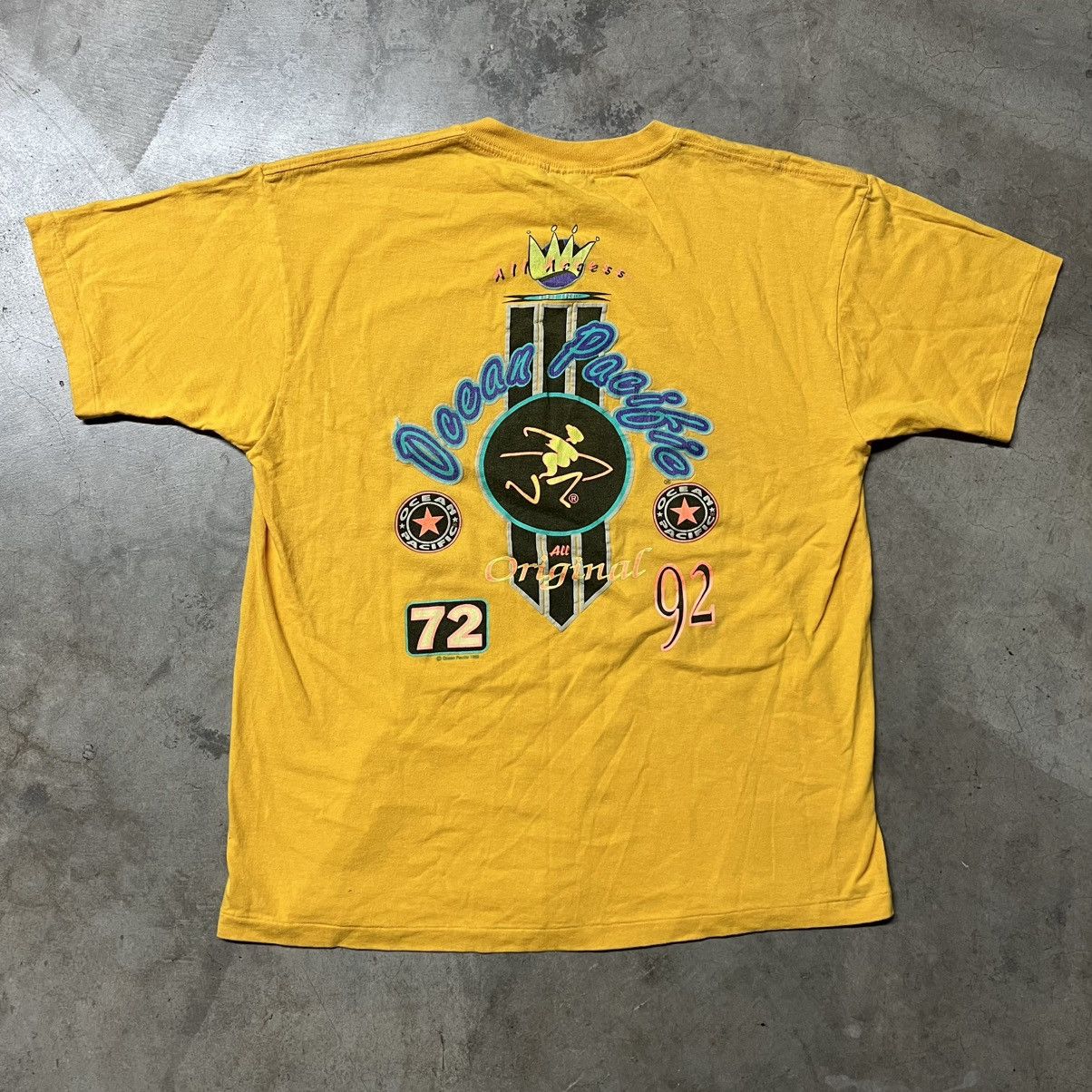 Ocean Pacific × Quiksilver Vintage 1992 Ocean Pacific “OP” 🇺🇸 Single-Stitched T-Shirt Size US L / EU 52-54 / 3 - 3 Thumbnail