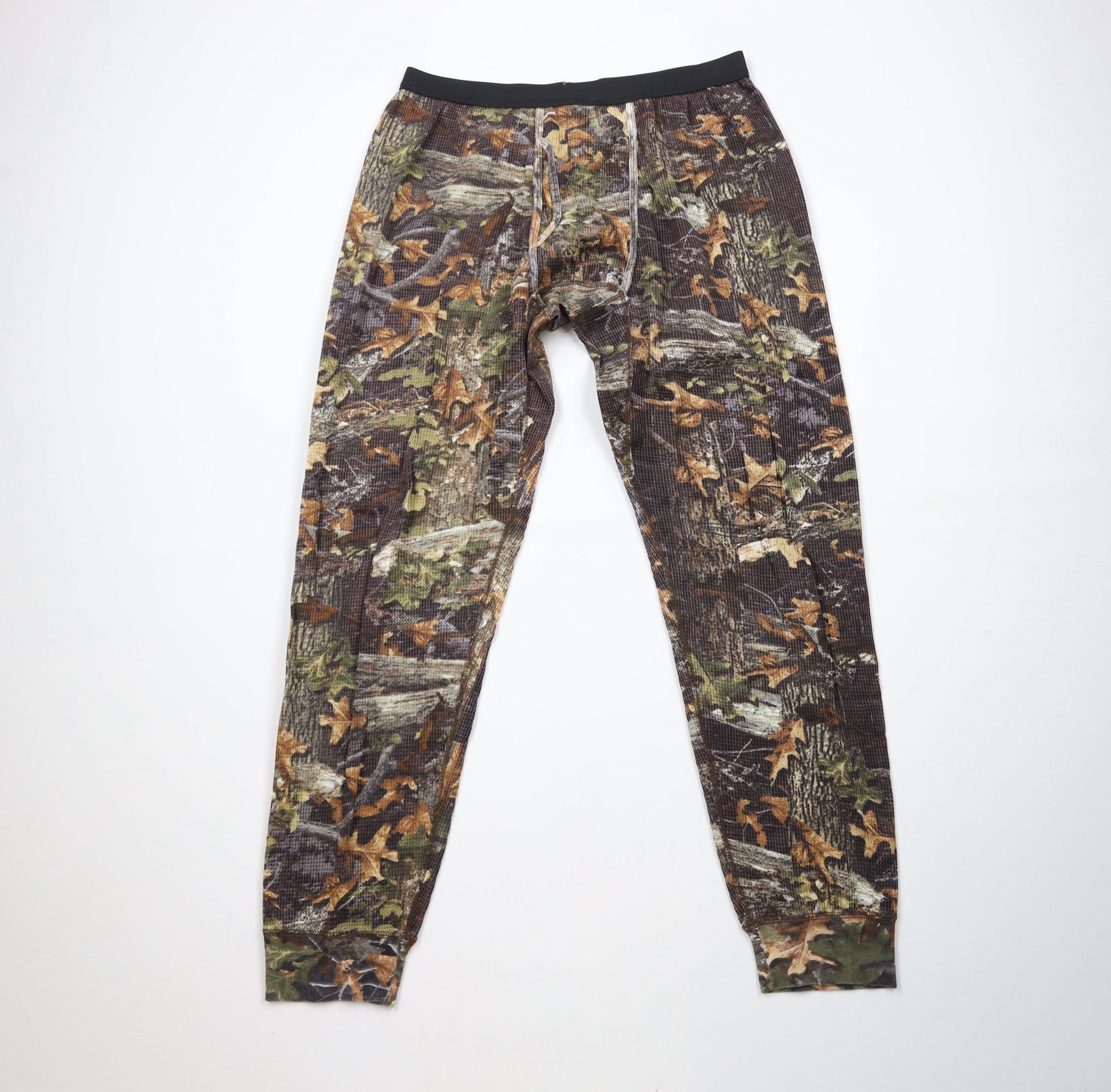 Vintage Vintage 90s Camouflage Thermal Waffle Knit Joggers Pants Size US 38 / EU 54 - 1 Thumbnail