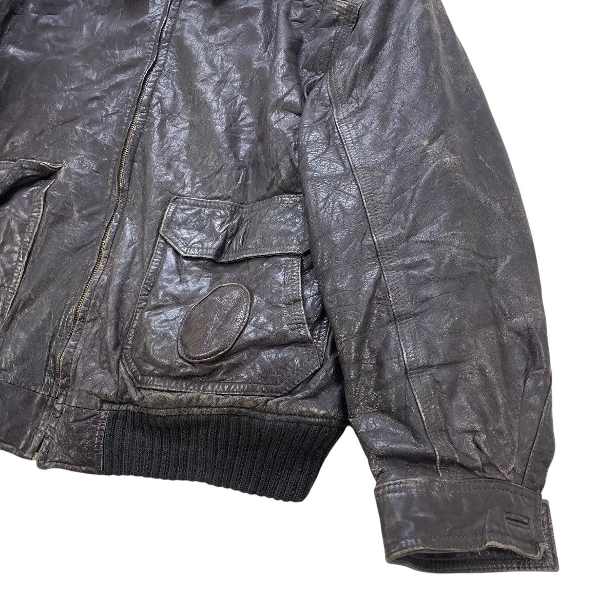 Sears 🗣️Vintage 90s Sears Leather Jacket Size US M / EU 48-50 / 2 - 4 Thumbnail