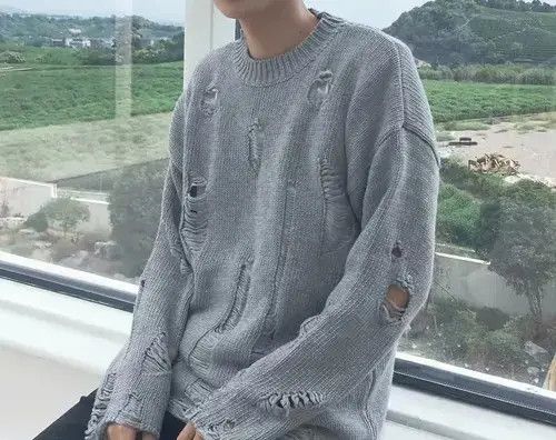 Other Wash Hole Ripped Knit Sweater Streetwear Size US XXL / EU 58 / 5 - 1 Thumbnail