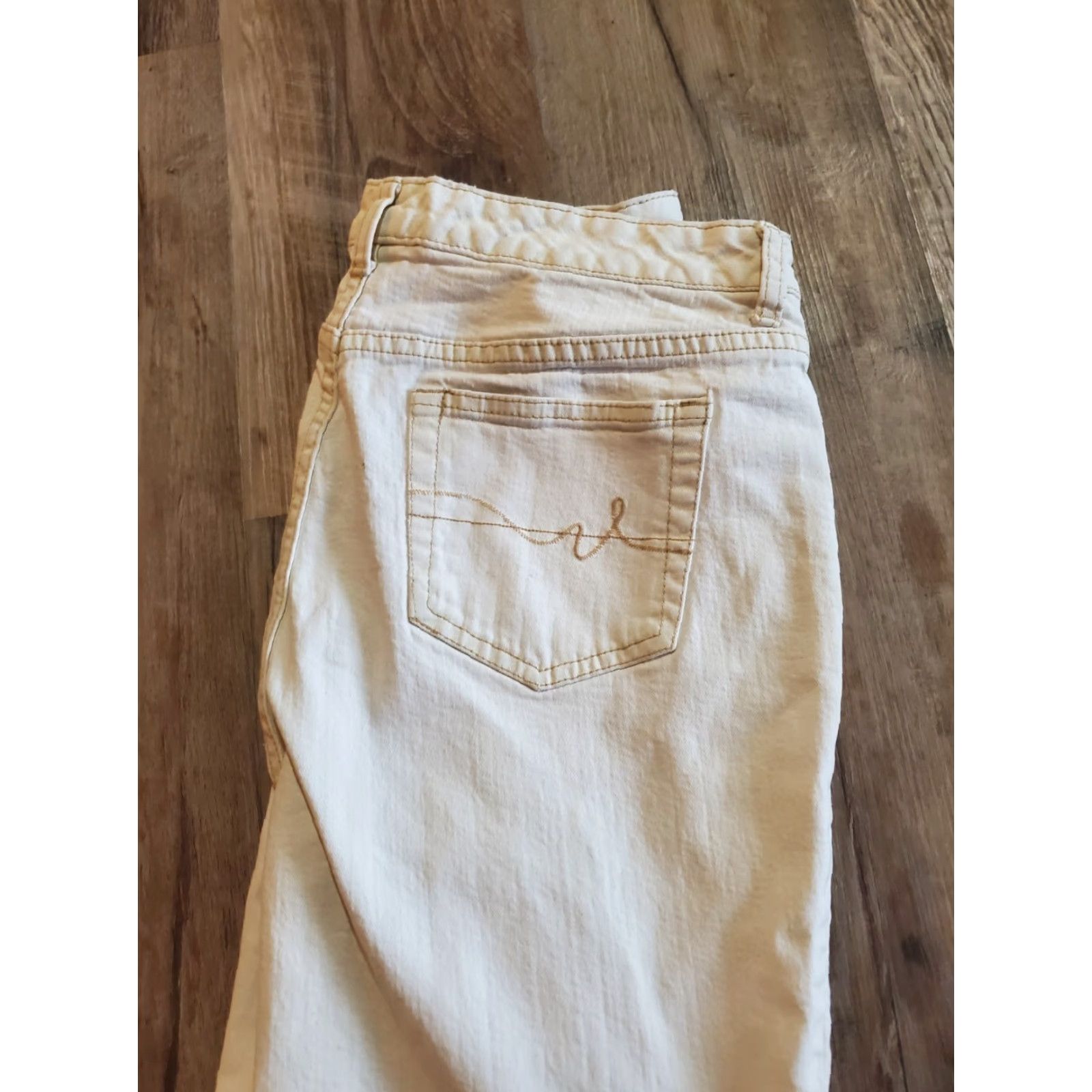 Vintage St. John's Bay Jeans Women White Size 12 Stretchboot Straight Regular Pockets Comfort Size 34" / US 12 / IT 48 - 5 Thumbnail