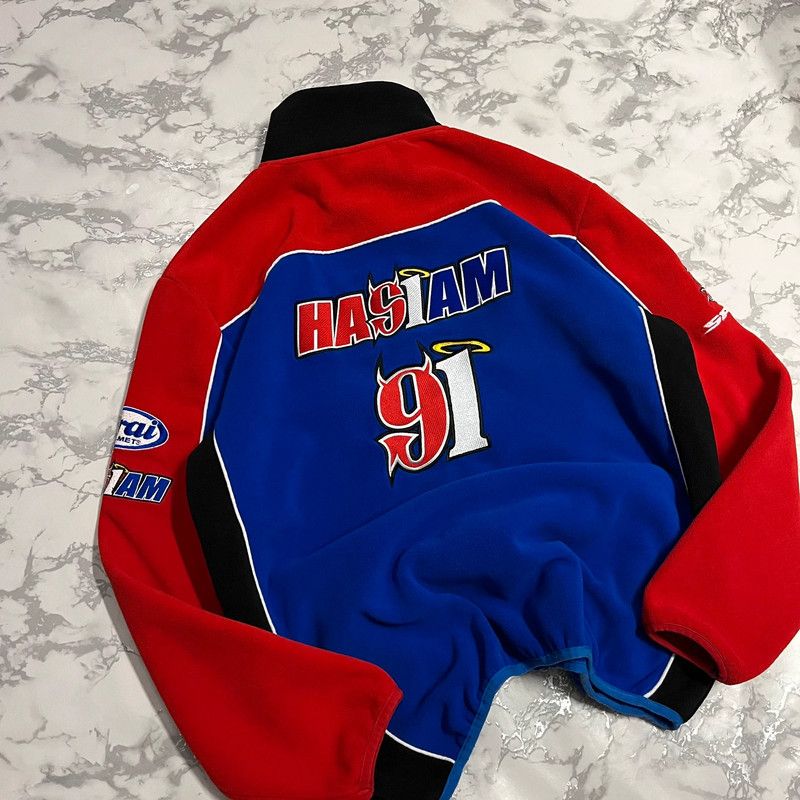 Vintage Vintage Racing Sherpa Fleece Retro Y2K Baggy Spellout Size US S / EU 44-46 / 1 - 7 Thumbnail