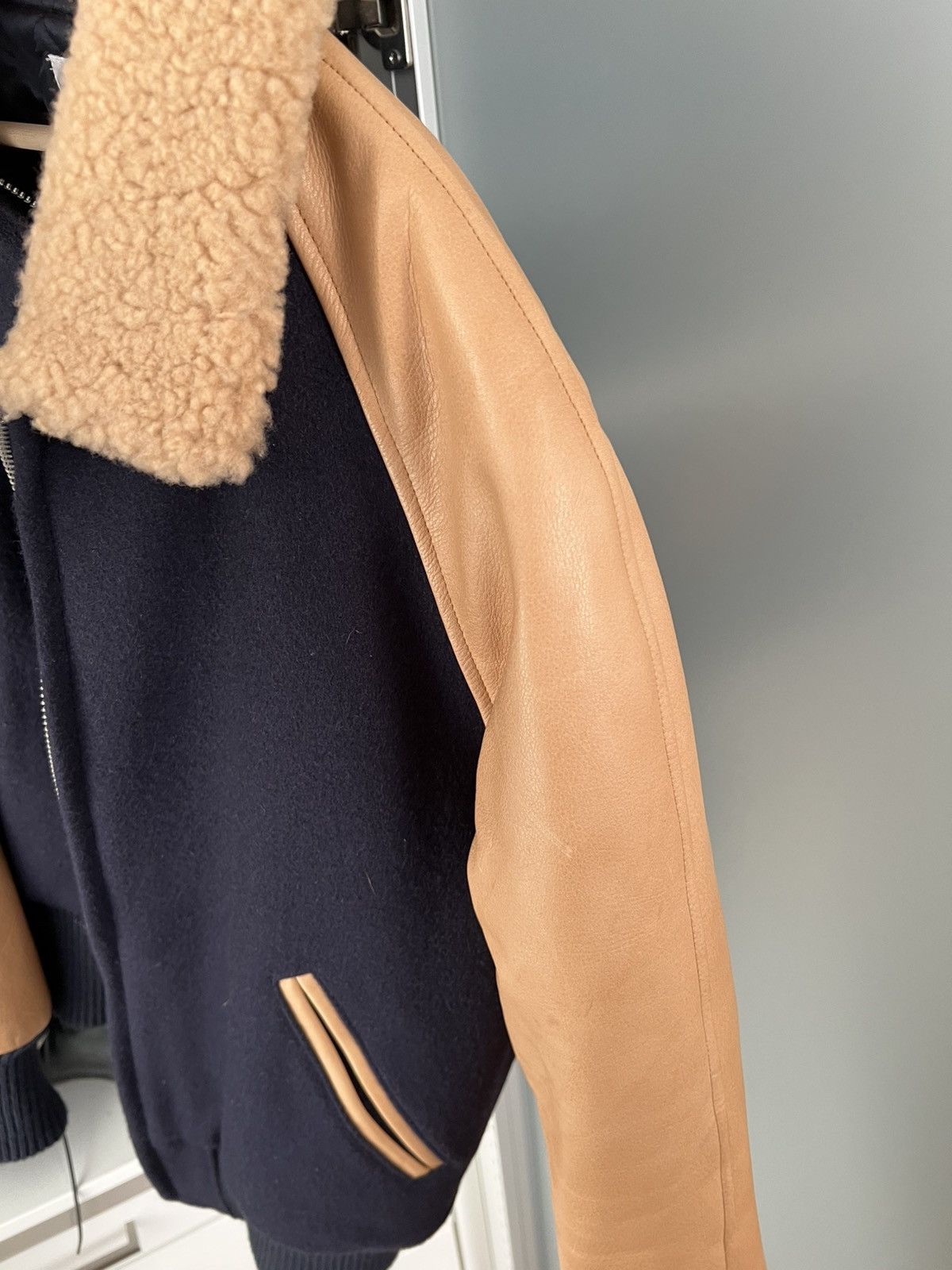 Golden Bear Leather Wool Varsity with Shearling Collar Size US M / EU 48-50 / 2 - 12 Thumbnail