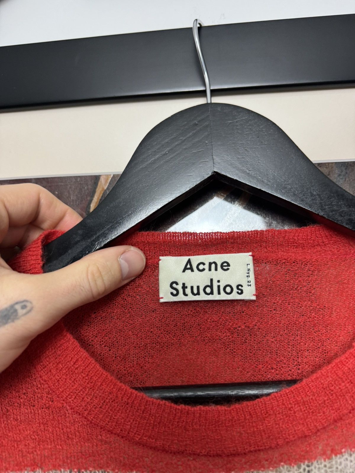 Acne Studios Acne Studios Mohair Sweater Knit Stripes Oversize Designer Size S / US 4 / IT 40 - 4 Thumbnail