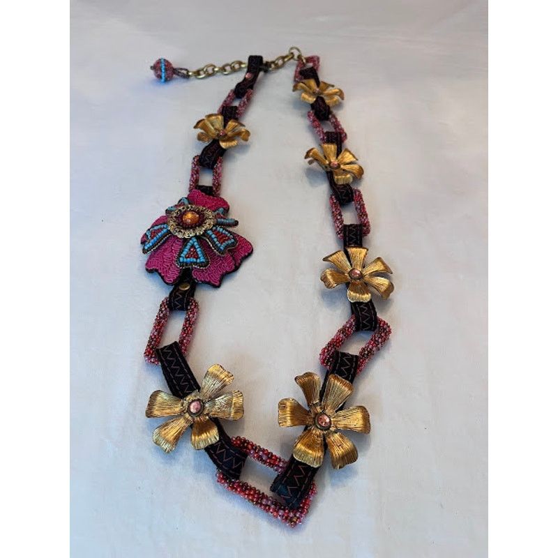 Mary Frances Mary Frances Belt Necklace Boho Adjustable Link VTG 90s Size ONE SIZE - 7 Thumbnail