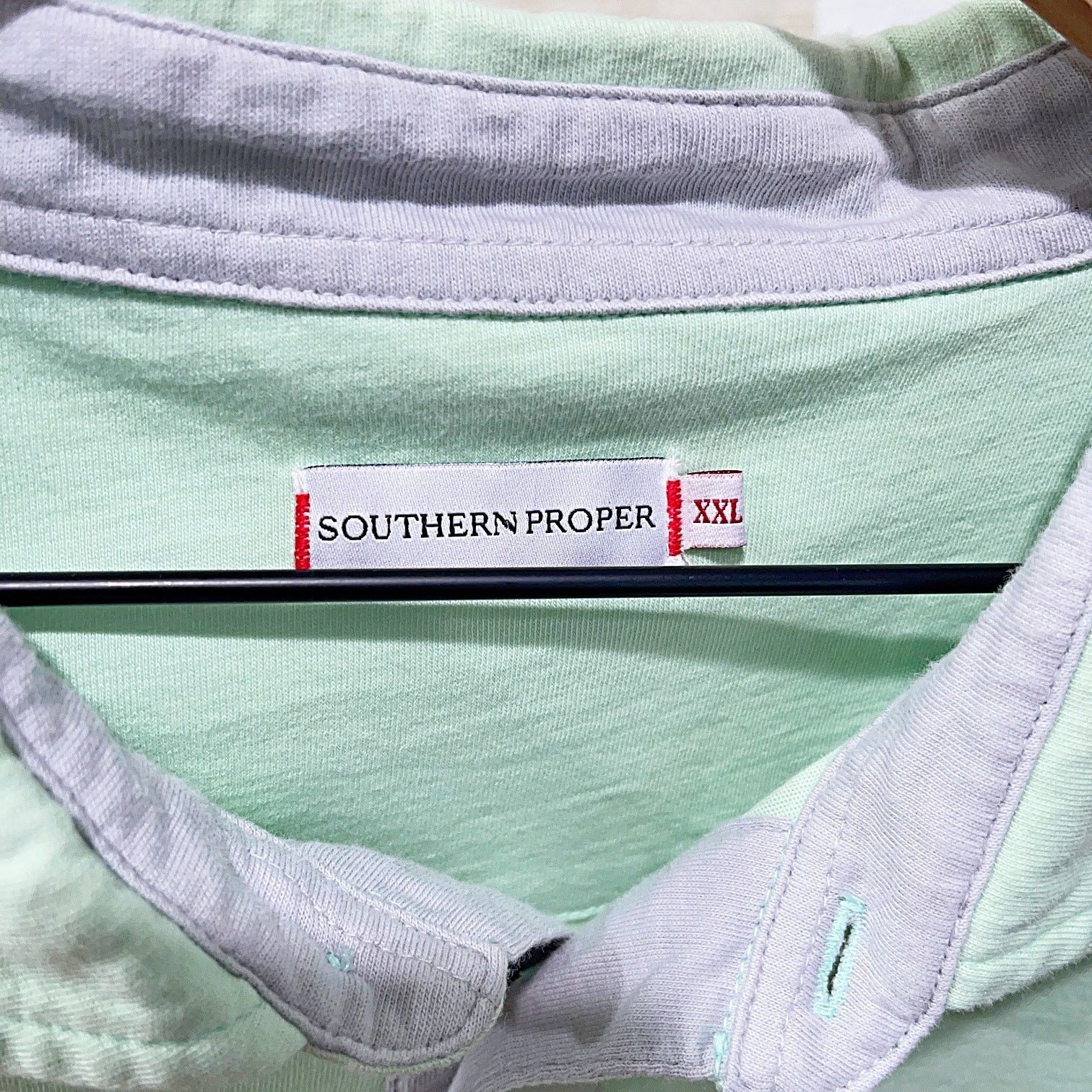 Southern Proper Southern Proper Jersey Polo Shirt Green Short Sleeve XXL Size US XXL / EU 58 / 5 - 7 Thumbnail