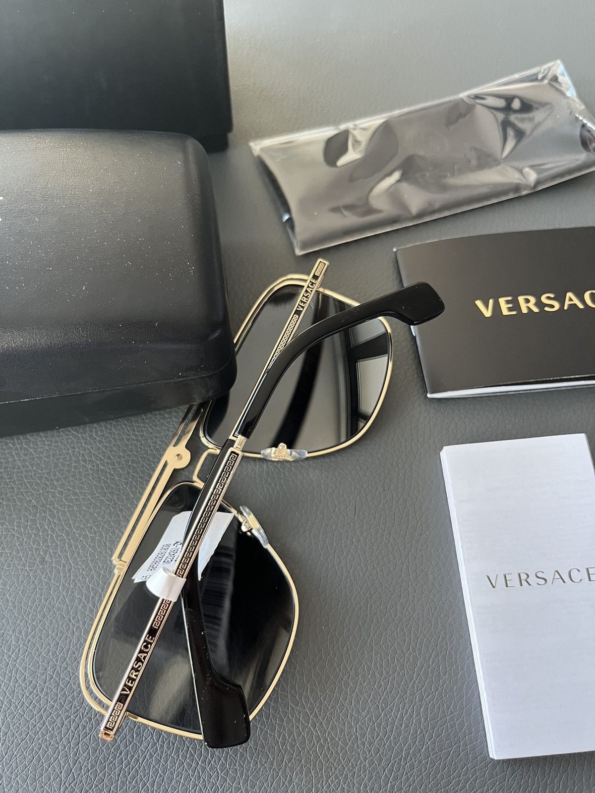 Versace Super Runway Rare Brand New Reflective Logo Sunglasses Size ONE SIZE - 5 Thumbnail