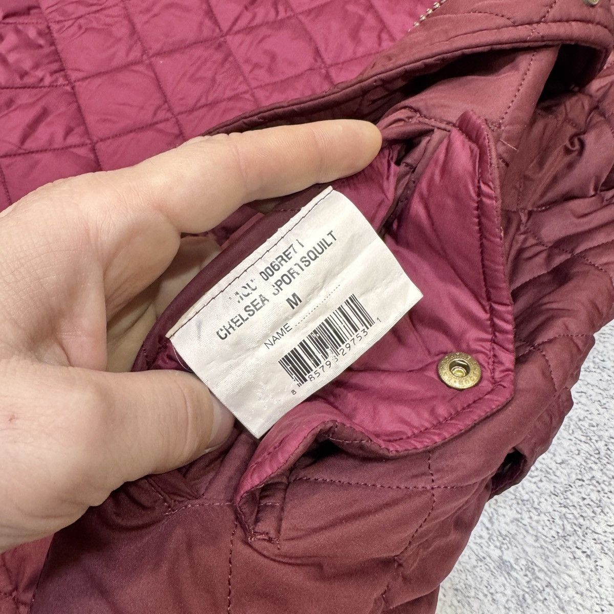 Barbour Barbour Chelsea Sportsquilt Burgundy M size Size US M / EU 48-50 / 2 - 12 Thumbnail