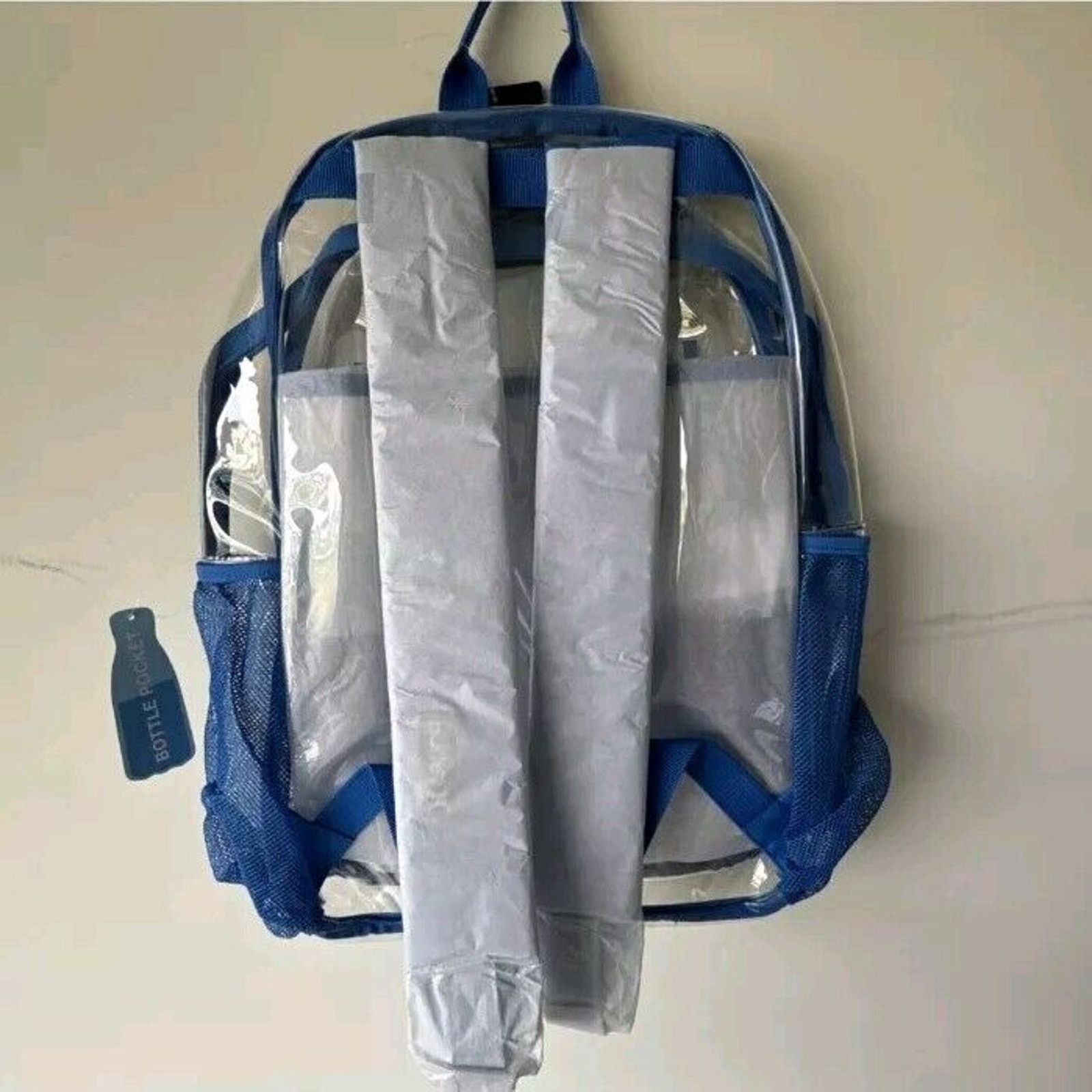Hurley Hurley Clear Daypack Backpack Santiago Blue Bottle Pocket Size ONE SIZE - 4 Thumbnail