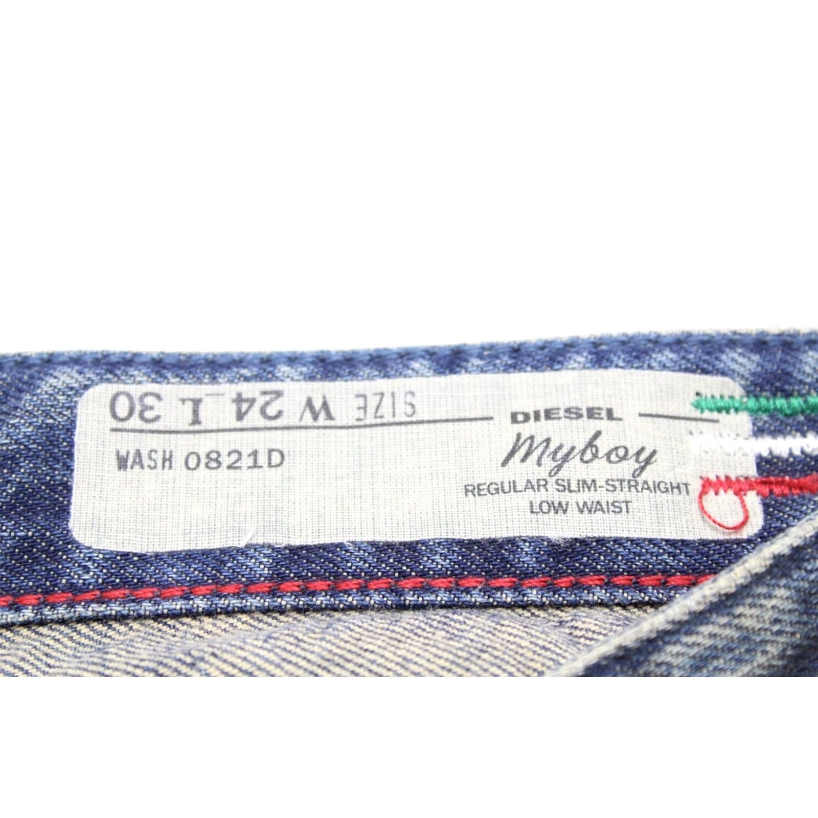 Diesel DIESEL Myboy Regular Slim-Straight Low Waist 0821D Jeans Women's W24/L30 Size 42" / US 20 - 5 Thumbnail