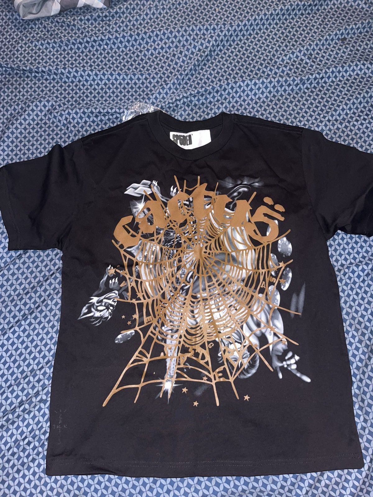 Travis Scott Cactus jack x Sp5der Airbrush tee Size US M / EU 48-50 / 2 - 5 Thumbnail