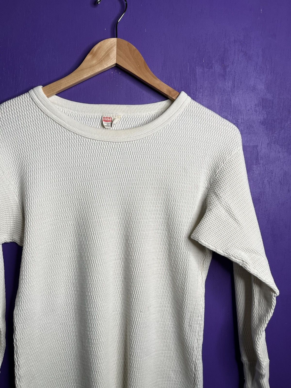 Hanes × Vintage Vintage 60s Hanes thermal long-sleeve t-shirt Size US M / EU 48-50 / 2 - 3 Thumbnail