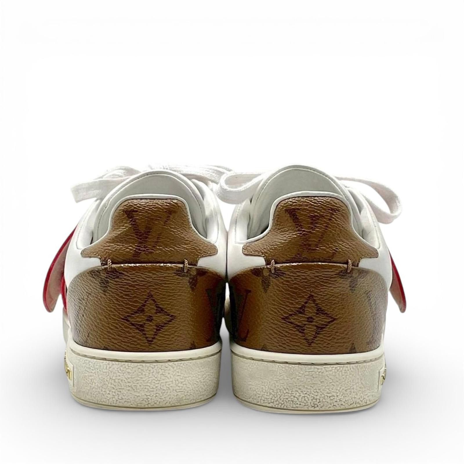 Louis Vuitton Louis Vuitton - White Leather Sneakers Size US 7.5 / IT 37.5 - 3 Thumbnail