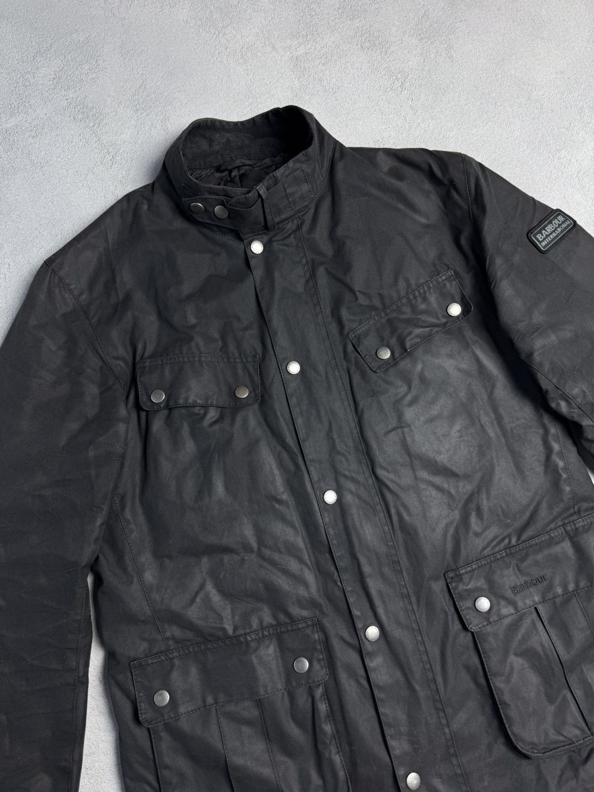 Barbour Barbour International Duke Motorcycle Wax Cotton Jacket Size US L / EU 52-54 / 3 - 3 Thumbnail