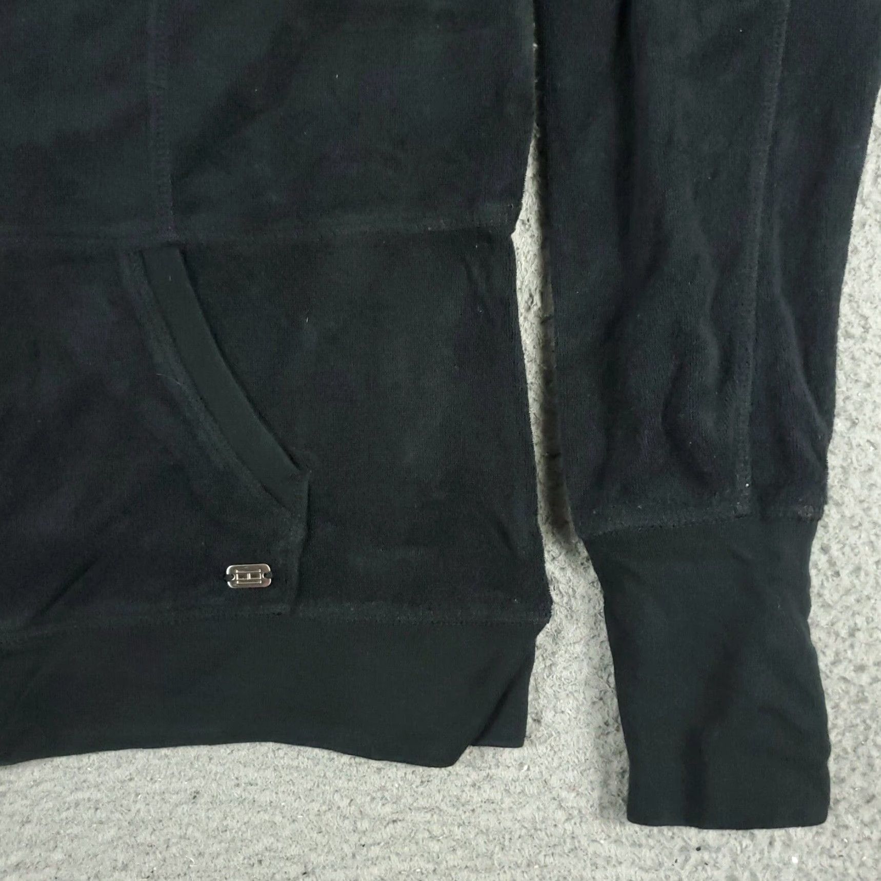 Tommy Hilfiger Tommy Hilfiger Hoodie Womens Large Black Full Zip Sweatshirt Cotton Blend Size L / US 10 / IT 46 - 4 Thumbnail