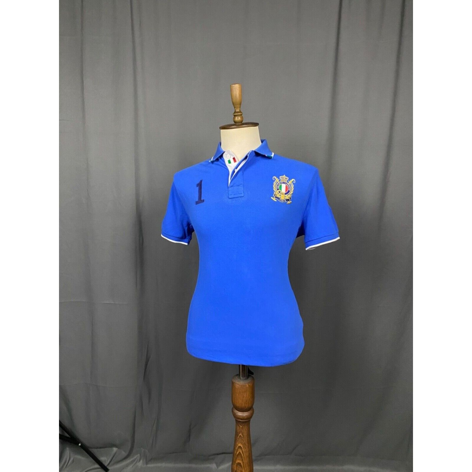 Hackett Hackett "Italia" Big Logo Men's Blue Polo T-Shirt Size M Size US M / EU 48-50 / 2 - 2 Thumbnail