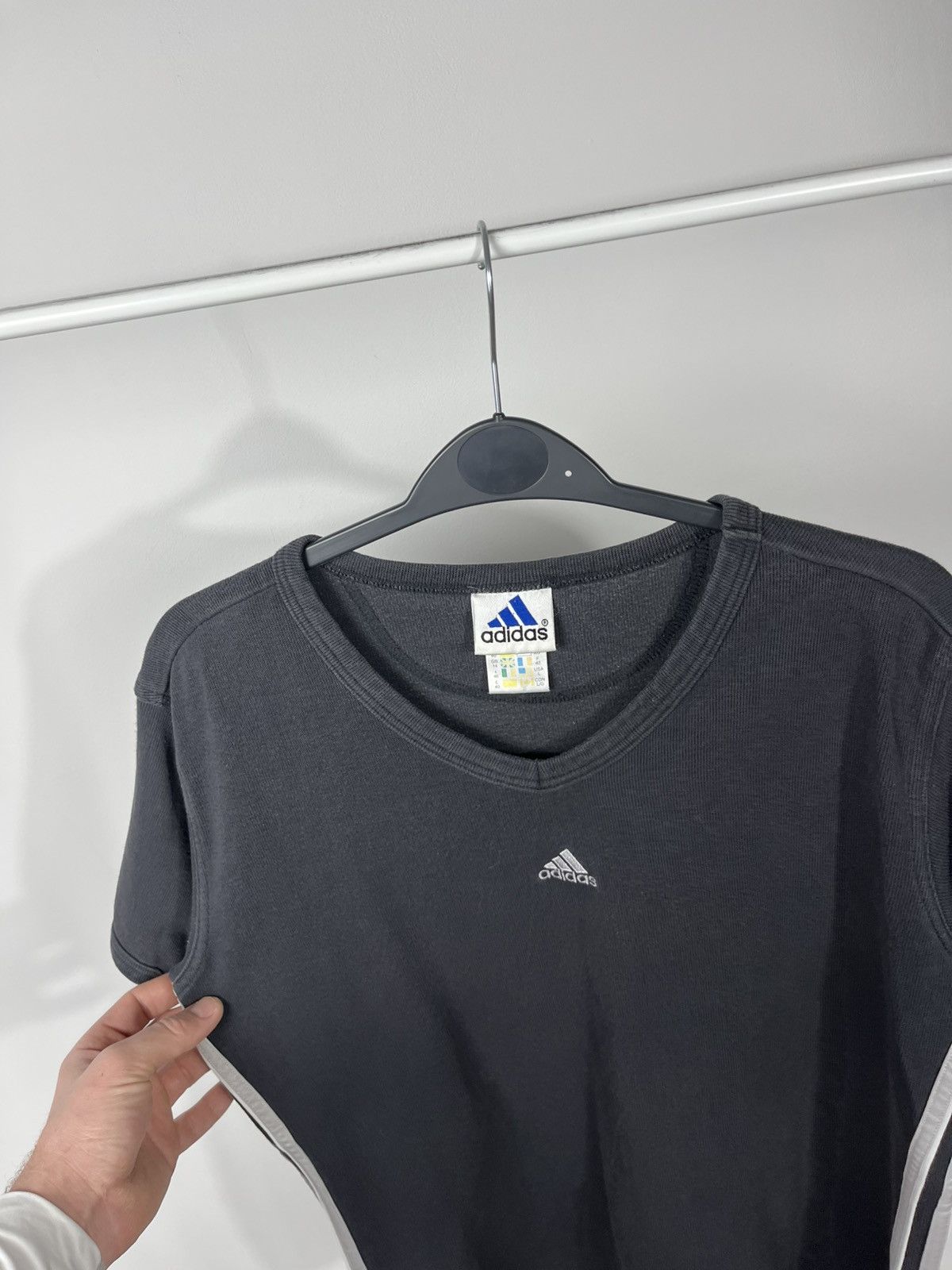 Adidas Vintage Adidas T Shirt Faded Gray Short Sleeve Size L Size L / US 10 / IT 46 - 3 Thumbnail