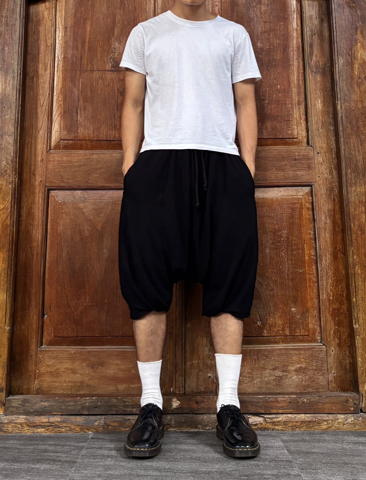 Comme des Garcons Drop Crotch Rayon Balloon Shorts | Grailed
