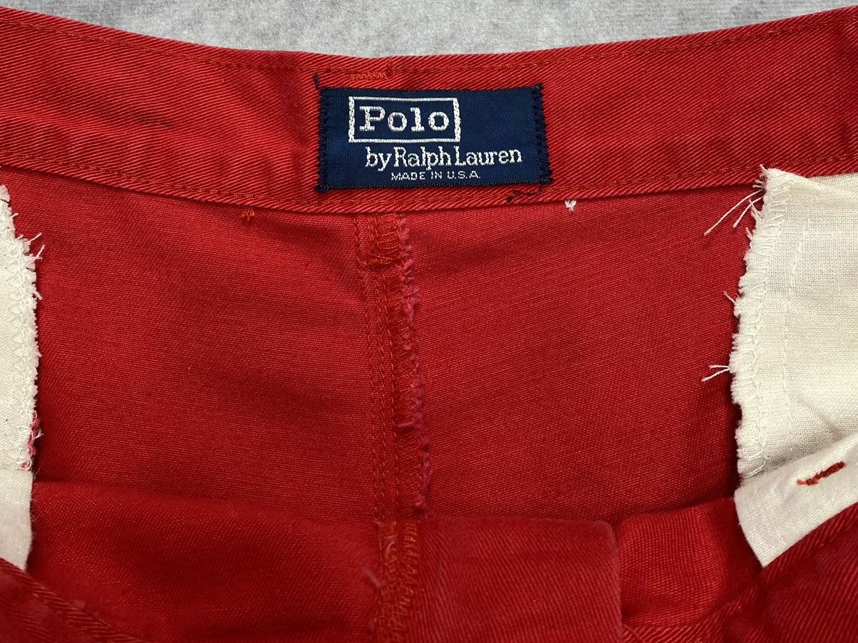 Polo Ralph Lauren 80’s Vintage Polo Ralph Lauren Red Chino Shorts Size US 36 / EU 52 - 2 Thumbnail