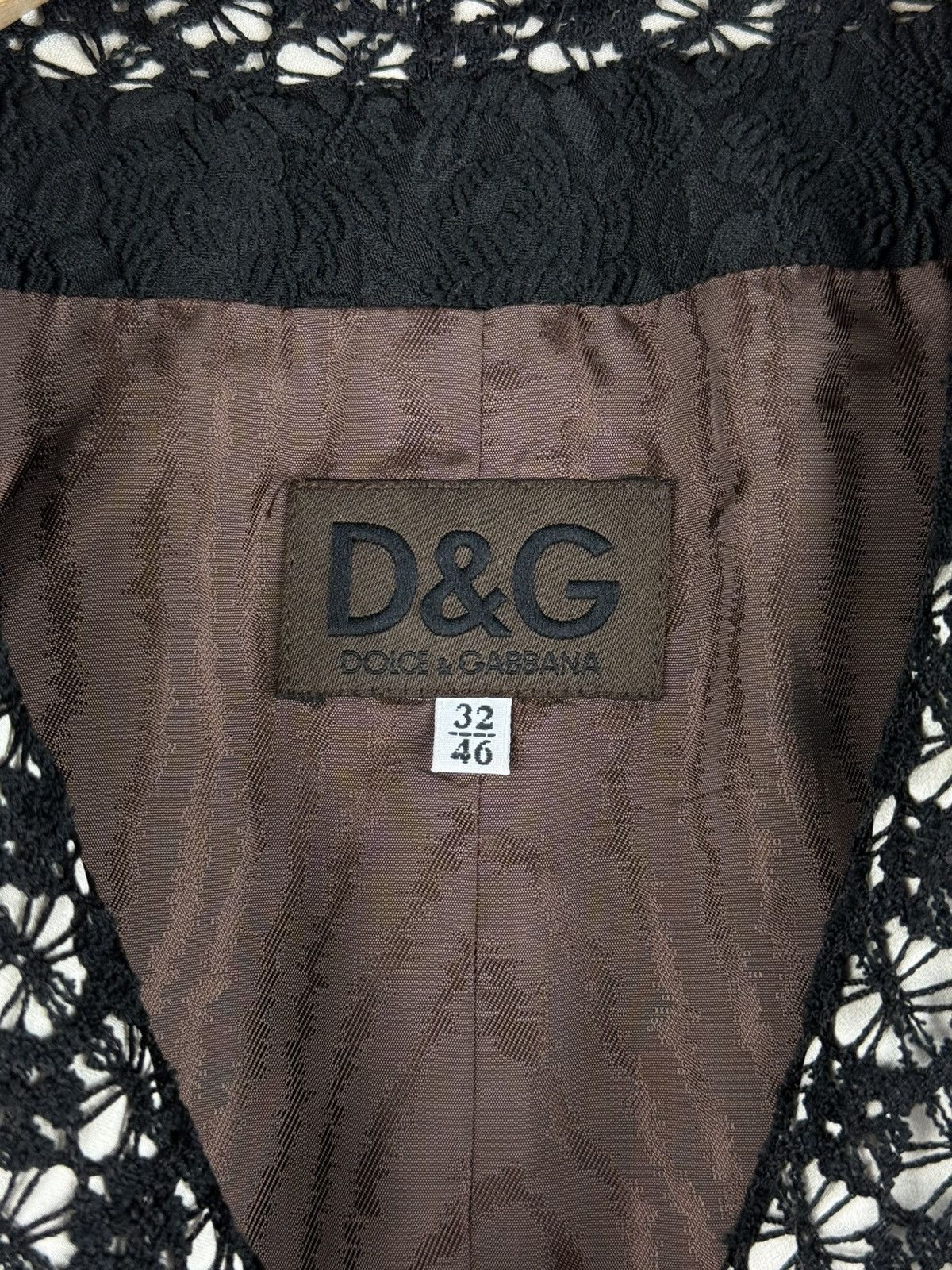 Dolce & Gabbana Dolce & Gabbana Ladies Lace Trim Blazer Jacket Size 32 / 46 Size L / US 10 / IT 46 - 9 Thumbnail