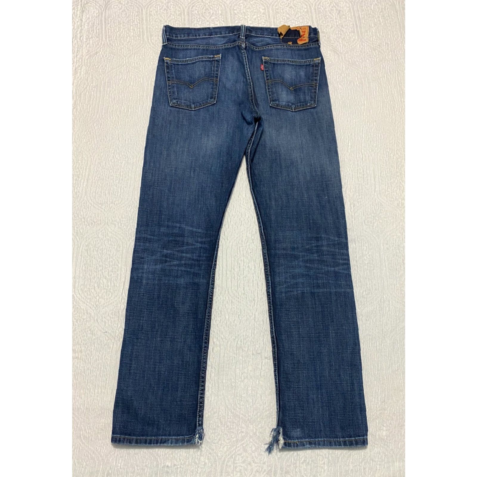 Levi's Levi's 513 Slim Straight Jeans Men's Blue 34×32 Denim 5-Pocket Regular Slim Medium Wash + Logo Size US 34 / EU 50 - 3 Thumbnail