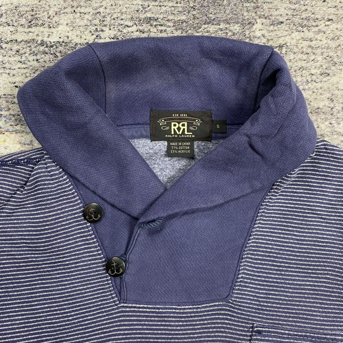 RRL Ralph Lauren × Vintage vintage 90s Rrl raph lauren shawl collar sweatshirt Size US S / EU 44-46 / 1 - 5 Thumbnail
